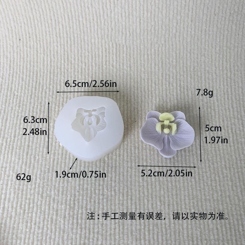 3D Butterfly Orchid Silicone Candle Mold Aromatherapy Gypsum Soap Mold Paper Cup Cake Soft Candy Candle Decoration Baking Mold