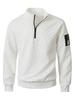 Grabbing Fleece Jacket Men's Warm Stand-up Collar Pullover Chevron Zip Sweater Jacket Moisture Wicking Comfortable Fit Skin-friendly Breathable Tops