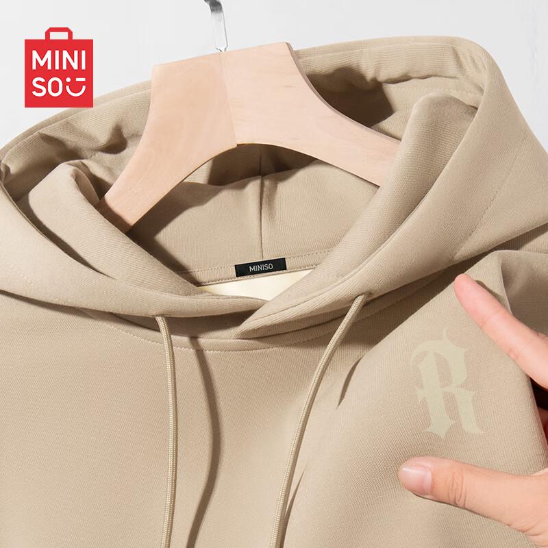 MINISO Men's Plush Lined Hooded Sweatshirt