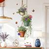 Potted Plant Wall Sticker Self Adhesive Removable Living Room Dining Room Background Decor