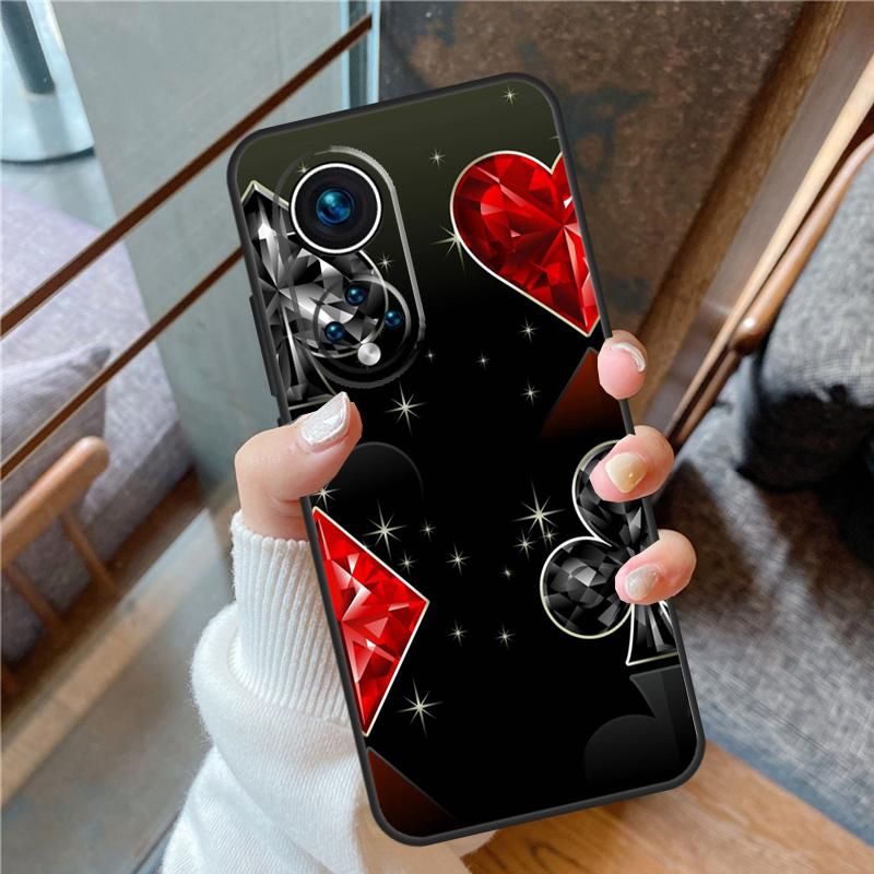 Ace of Spades Poker For Honor Magic 8 Pro 5 6 7 Lite Case Cover For Honor 90 70 50 400 200 X8a X8b X9a X9b X9c