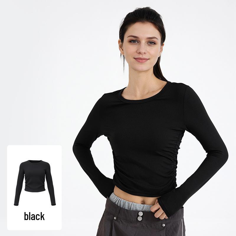 

Топы для йоги Juyitang Slim Fit с длинным рукавом для осени – Дышащий и приталенный дизайн XXL