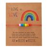 3Pcs/set Colorful Couple Bracelet Love Heart Friendship Braided Rope Rainbow Beaded Bracelet  Gifts