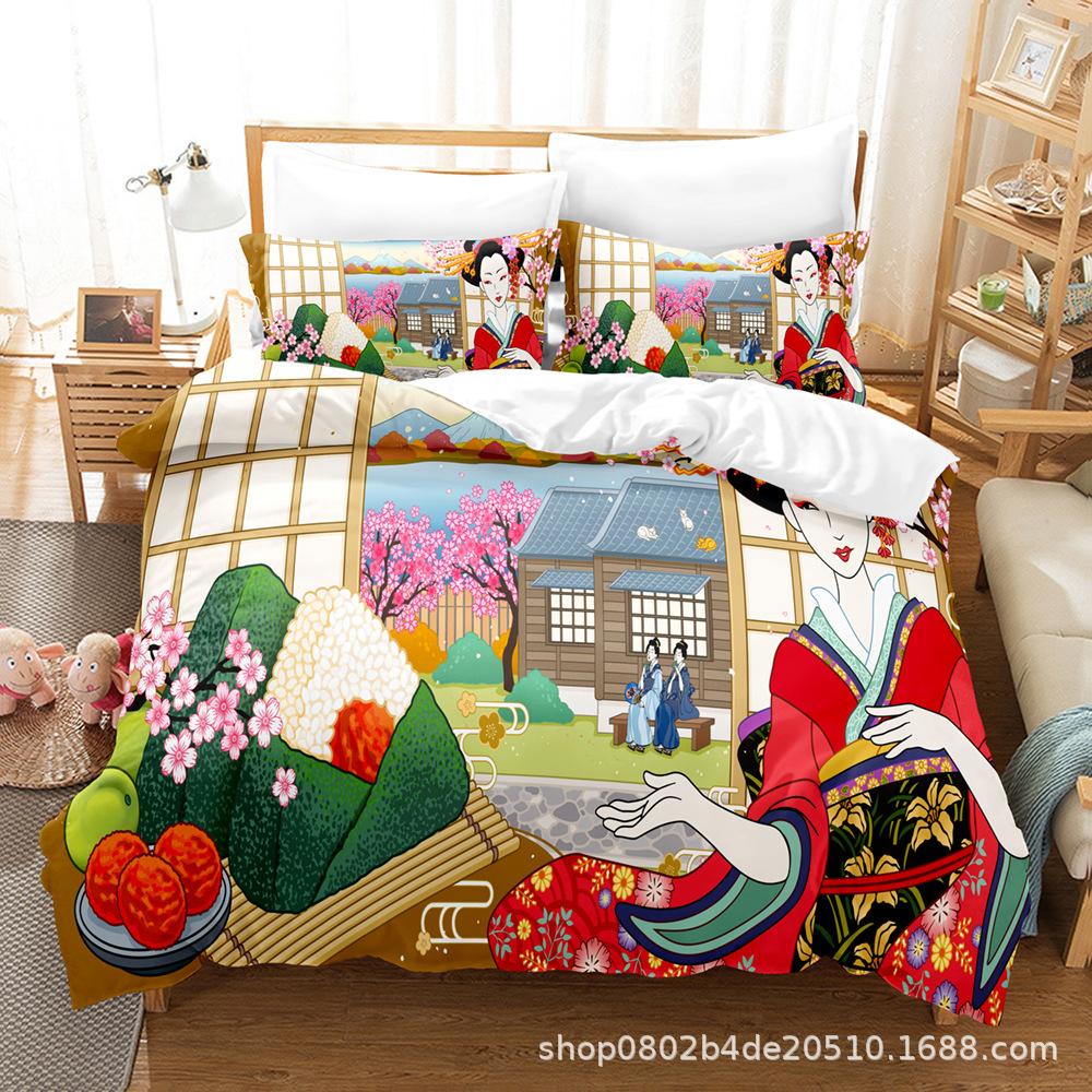 Fashion Technology Printing, 3D Digital Printing, Bedding, Duvet Covers, Pillowcases, Three-piece Sets