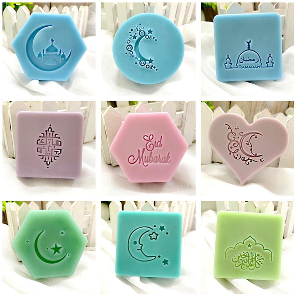 Eid Mubarak Transparent Soap Stamp Natural Soap Making Acrylic Chapter Stamper