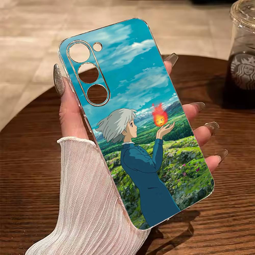 H-M-C-Howl's -Moving- Castle Clear Phone Case for Samsung Galaxy A71, A70, A52, A51, A40, A30