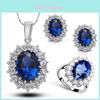 Fashion Sapphire Jewelry Set With Blue Rhinestone Decor For Women Spring