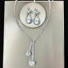 Korean Metal Claw Chain Rhinestone Wedding Necklace Bridal Necklace Earrings Jewelry Banquet Necklace Jewelry Set