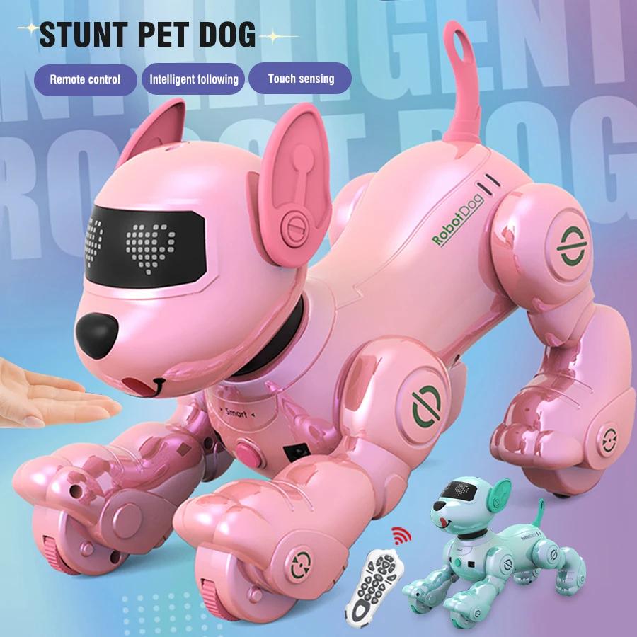 non-toxic RC Robot Stunt Dog Painting Voice Control Smart Remote Control Robots Toy Dog Programmable Interactive Dancing Toys for children Gift
