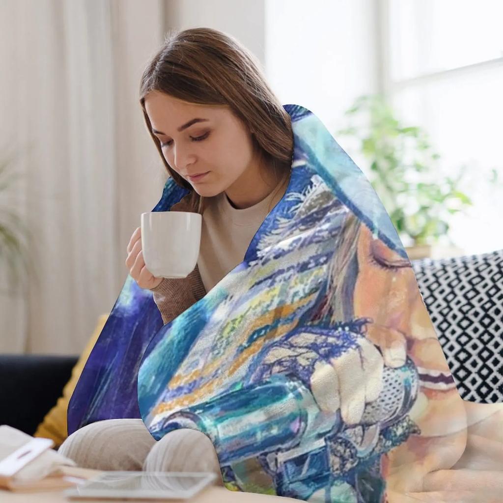 hitomi no jyunin Throw Blanket Cozy Throw Blanket Birthday Gift for Him Her
