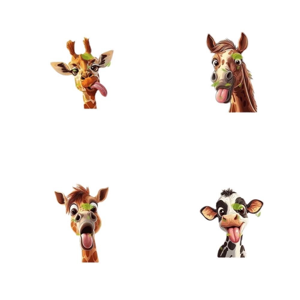 Abnehmbares Giraffen-Dekor Selbstklebende Wandaufkleber Kreativer Fensteraufkleber Wohnzimmer-Dekoration