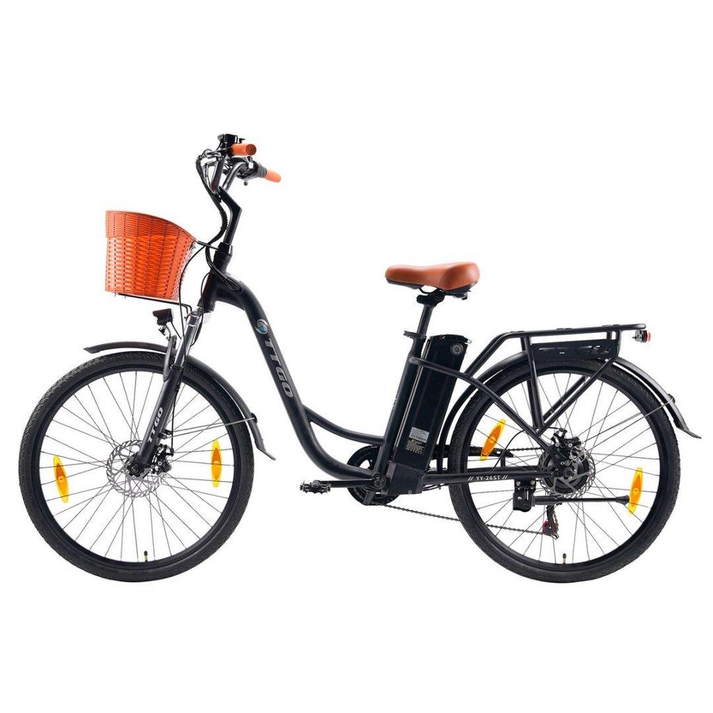 TTGO YY-26ST Elektrofahrrad 250W Motor 36V14.5Ah Akku Höchstgeschwindigkeit 25km/h Maximale Reichweite 60-75km Shimano 6-Gang City Pendel Ebike