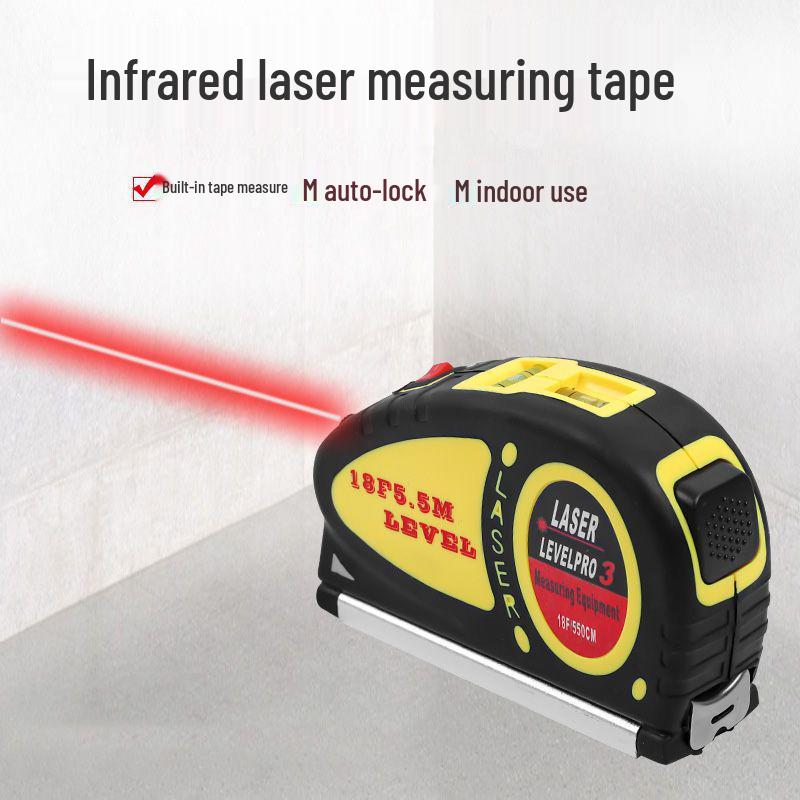 Mini High-Precision Laser Tape Measure & Infrared Leveling Tool