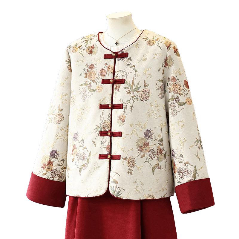 2026 Mother's Day Fashionable Spring Jacket: Chinese Style Top for 50+ Women