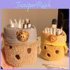 Creative Plush Cookie Stand Pencil Case With Large Capacity For Middle School Students