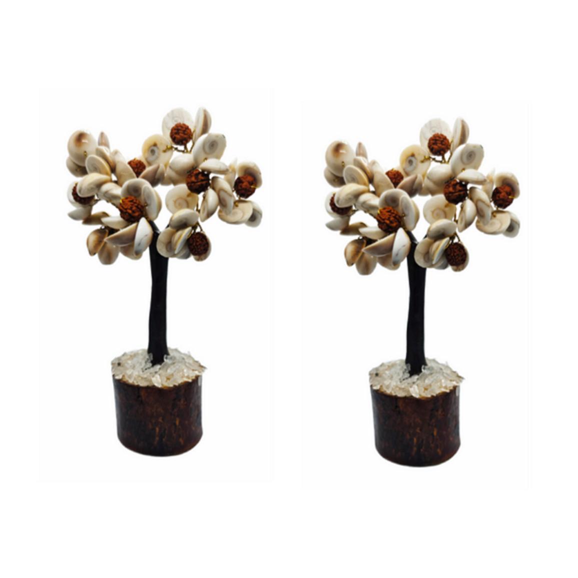 @ Gomti Chakra & Rudraksha Beads Tree For Home & Office 2 Pcs 190Gm Zr-3069-60%Off