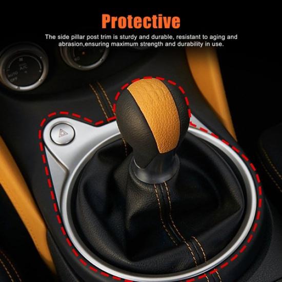 Glossy Black Center Gear Shift Panel trim Cover For Nissan 370Z Z34 AT 2009-20