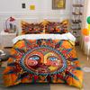 Vibrant Sun Face Art Design Bedding Duvet Cover Set Duvet Cover Pillowcases (1*Duvet Cover 2*Pillowcases, Without Duvet Insert)