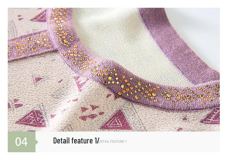 Spring 2026 Long-Sleeve Knit Top for Middle-Aged & Elderly Women