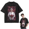 Streetwear T-Shirts Baldur's Gate 3 Astarion Vampire Character  Washed T Shirt Short Sleeve Hip Hop T-Shirt Tops Tees