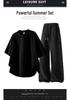 Men's Plus Size Summer Short-Sleeve T-Shirt & Shorts Two-Piece Set - Youth Fashion Casual Loose Fit