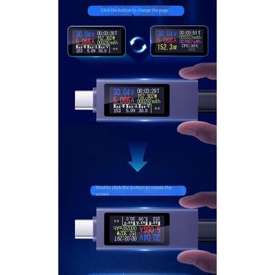 240W USB Tester Meter with Full C Port Compatibility and Fast Charging