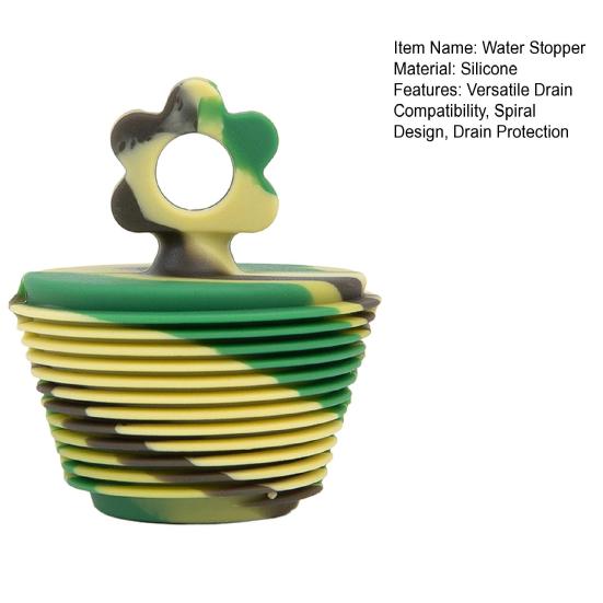 Silicone Bathtub Drain Stopper No Installation Bathroom Shower Tub Universal Water Stopper Spiral Bath Stopper