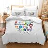 2023 Alphabet Lore Bettwäsche-Set Einzelbett Twin Full Queen King Size Bettwäsche-Set für Erwachsene Kinder Schlafzimmer Bettbezug-Sets Anime Bettwäsche-Set