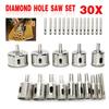 High-quality 30pcs Diamond Coated Hole Saw Set For Effortless Glass Drilling