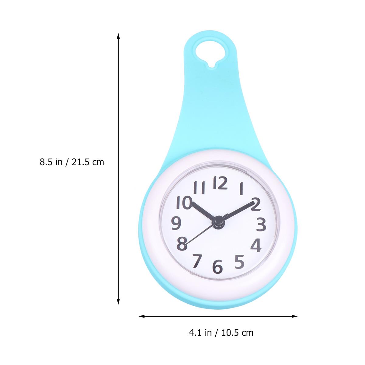 Grey Waterproof Wall Clock for Bathroom Silent Non-Ticking Easy Install Creative Home Decor Clock No Included