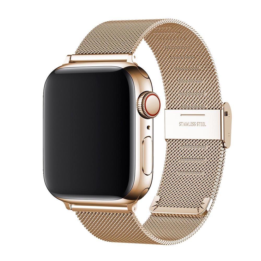 Compatibele Apple Watch S9 Milanees roestvrijstalen band