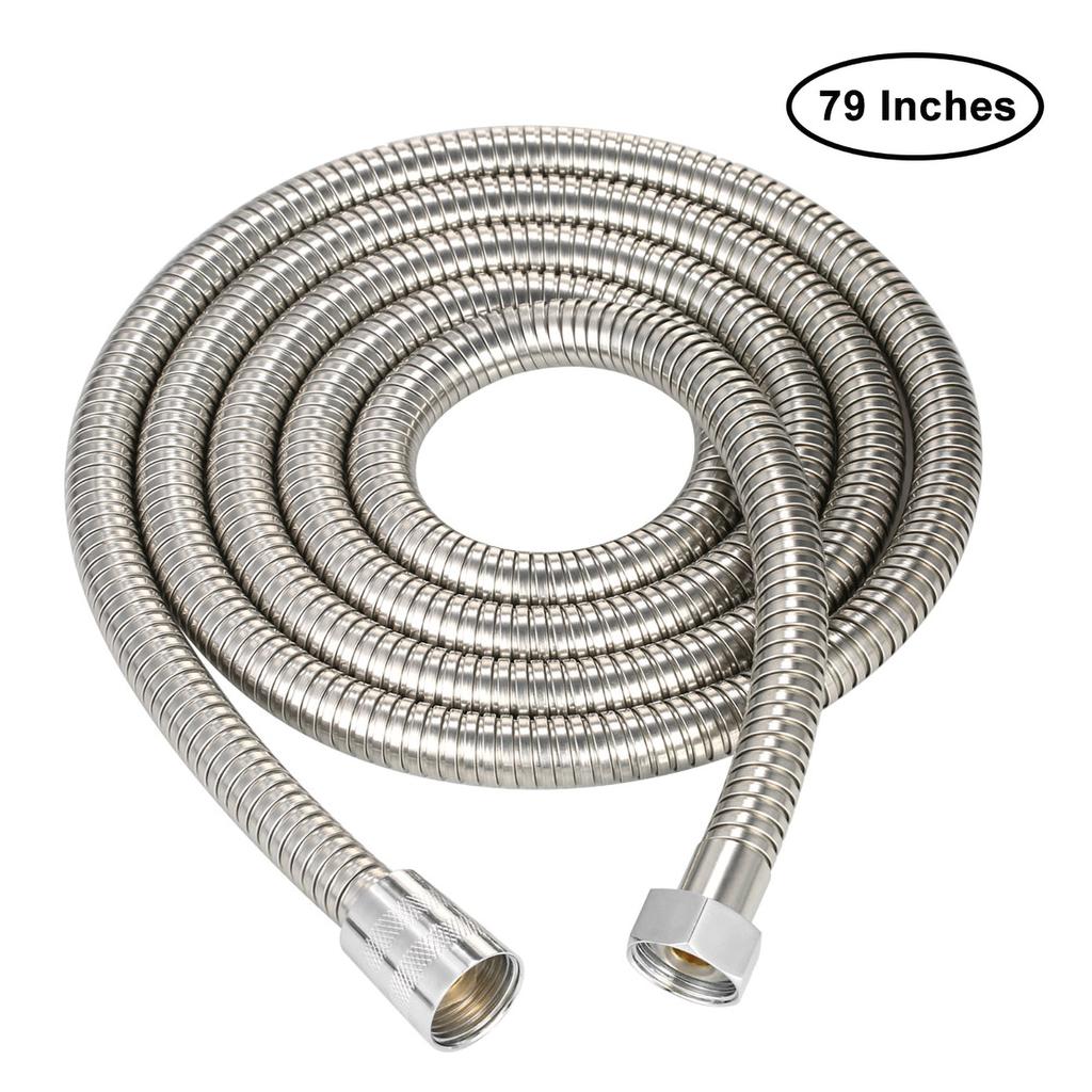 79 Inches Shower Hose Flexible Stainless Steel Tube for Handheld Shower Head Extra Long Explosion Proof Replacement
