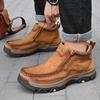 Men's Real Leather Ankle Boots Autumn Winter Mens Shoes for Men Fashion Casual Boots Cowhide Men Genuine Leather Boots