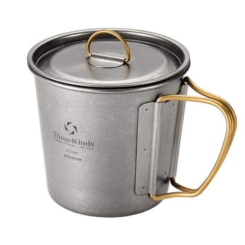 

Титановая кружка Thous Winds, Одноместная, Кружка для улицы, Титан, Легкая, Прочная, Открытый огонь, Стильная, Для одиночного кемпинга, Кемпинг, В комплекте сетчатый чехол для хранения