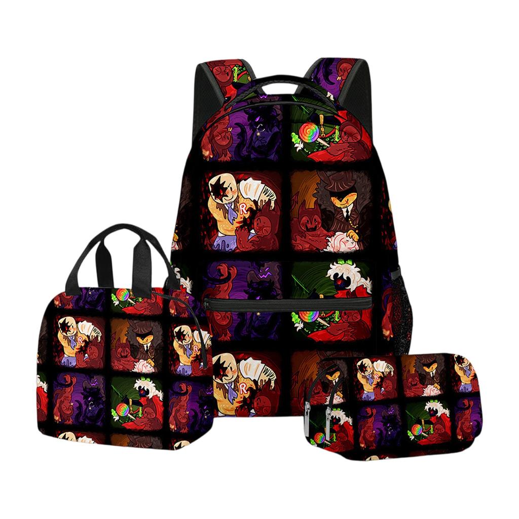 Cartoon Printing Casual Shoulder Bag Junior High School Students Large Capacity Backpacks