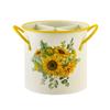 Retro Style Kitchen Storage Bucket With Divider Iron Material Draining Rack Durable Construction 4 Grids Kitchen Storage Box