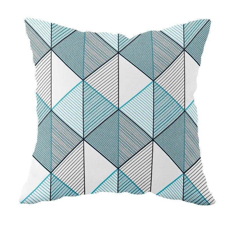 Office Living Room Home Pillowcase Geometric Pattern Printed Pillowcase Car Ornaments