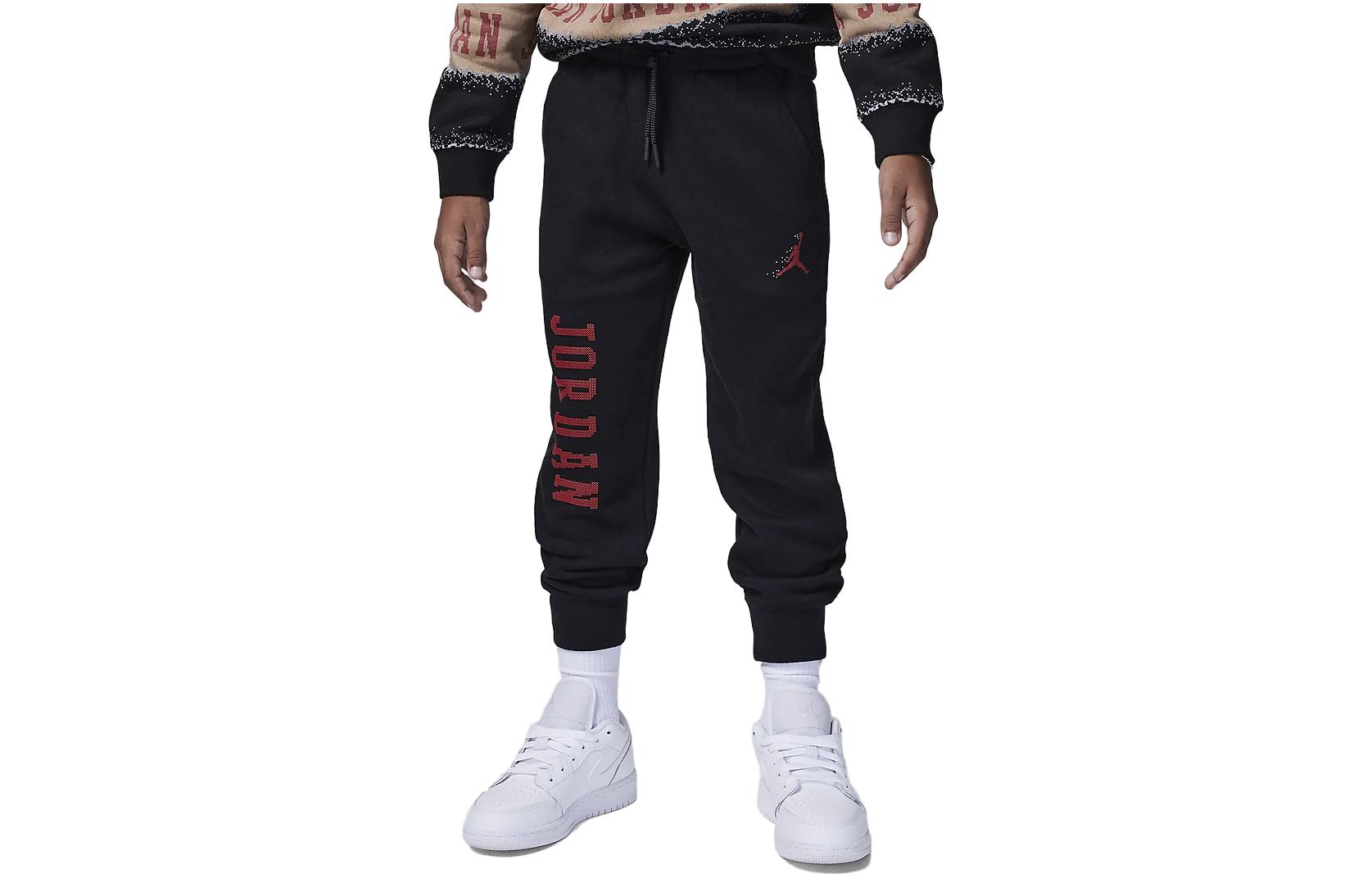 Kids Jordan Knitted Sweatpants Black FV5648-010 5