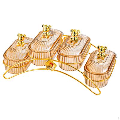 Dried Bowl Storage Breakfast Trays 4 Compartments Snack Holder for Home