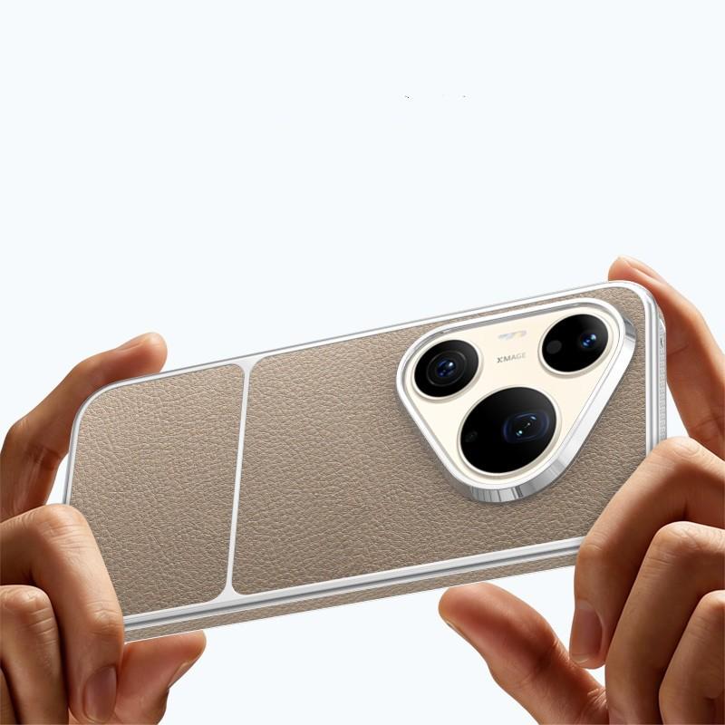 For Huawei Pura 90 Pro Max Case Luxury For Magsafe Magnetic Leather Heat Dissipation High-end Electroplated Dustproof Soft Cover