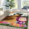 Masha Bear Area Rug Design for Game Room Dormitory Outdoor Hallway Antislip Carpet Anime Office Decor Birthday/Christmas Gift