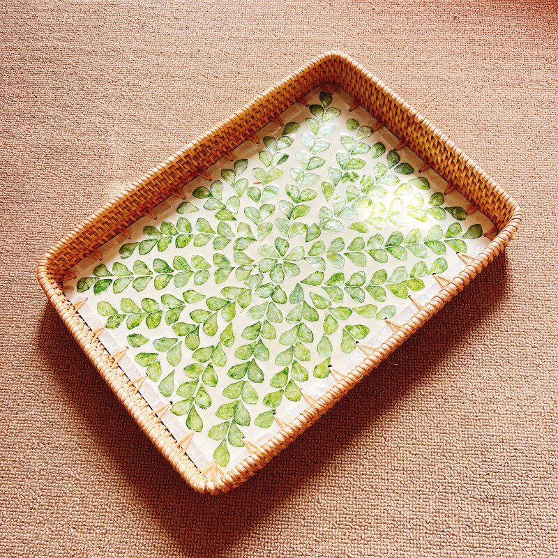 Yoder Rattan Woven Rectangular Serving Baskets