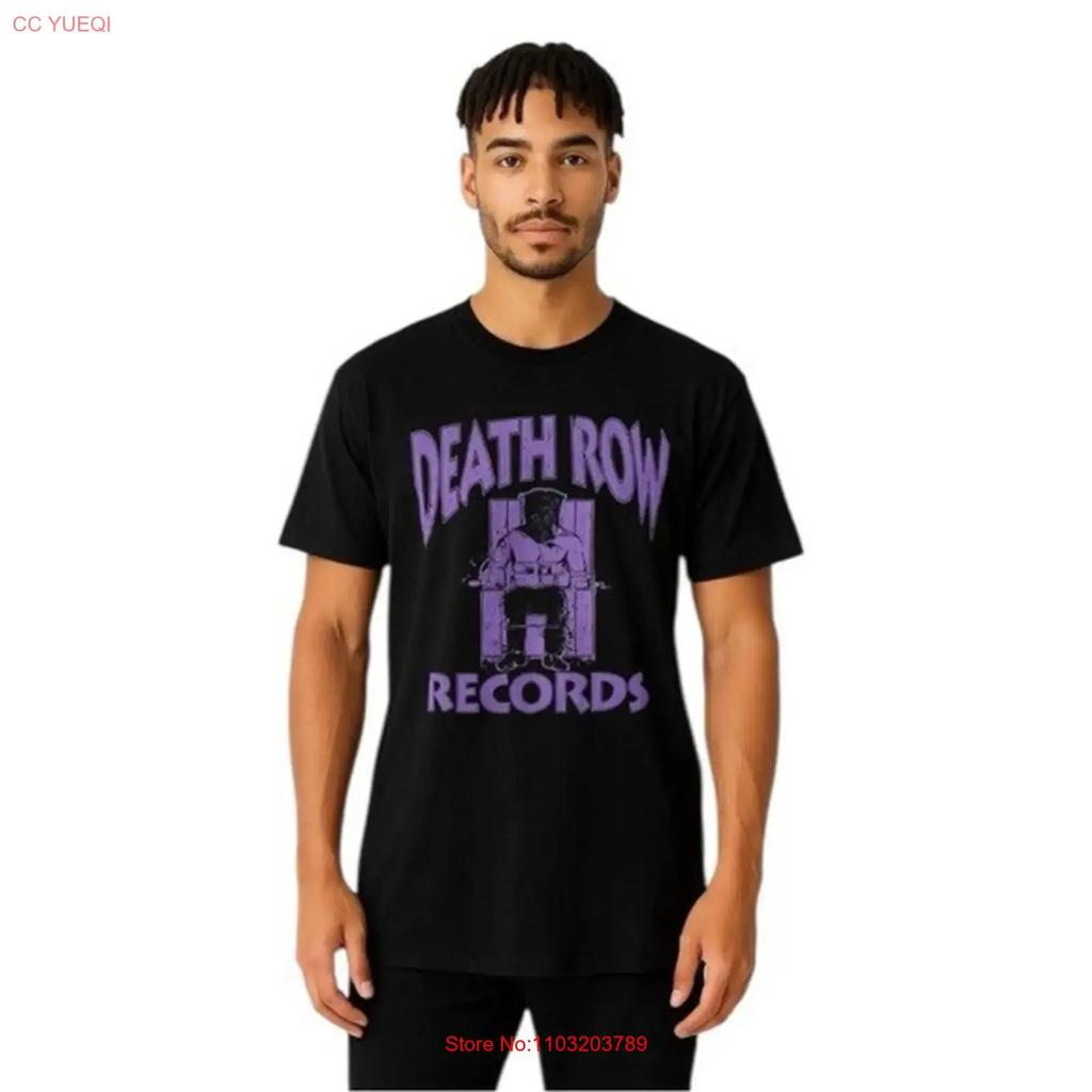 Death Row Records Black And Purple Crewneck T Shirt Medium Vintage Designer Clothes Soft Comfortable