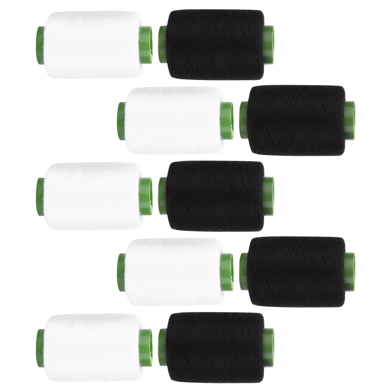 

Швейная нить, бытовая черно-белая полиэфирная пряжа для проекта вышивальной машины «сделай сам»