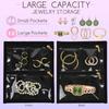 Jewelry Bags Portable Travel Case Display Organizer Portable Zippered Binder For Bracelets Rings Earrings Girls Necklaces