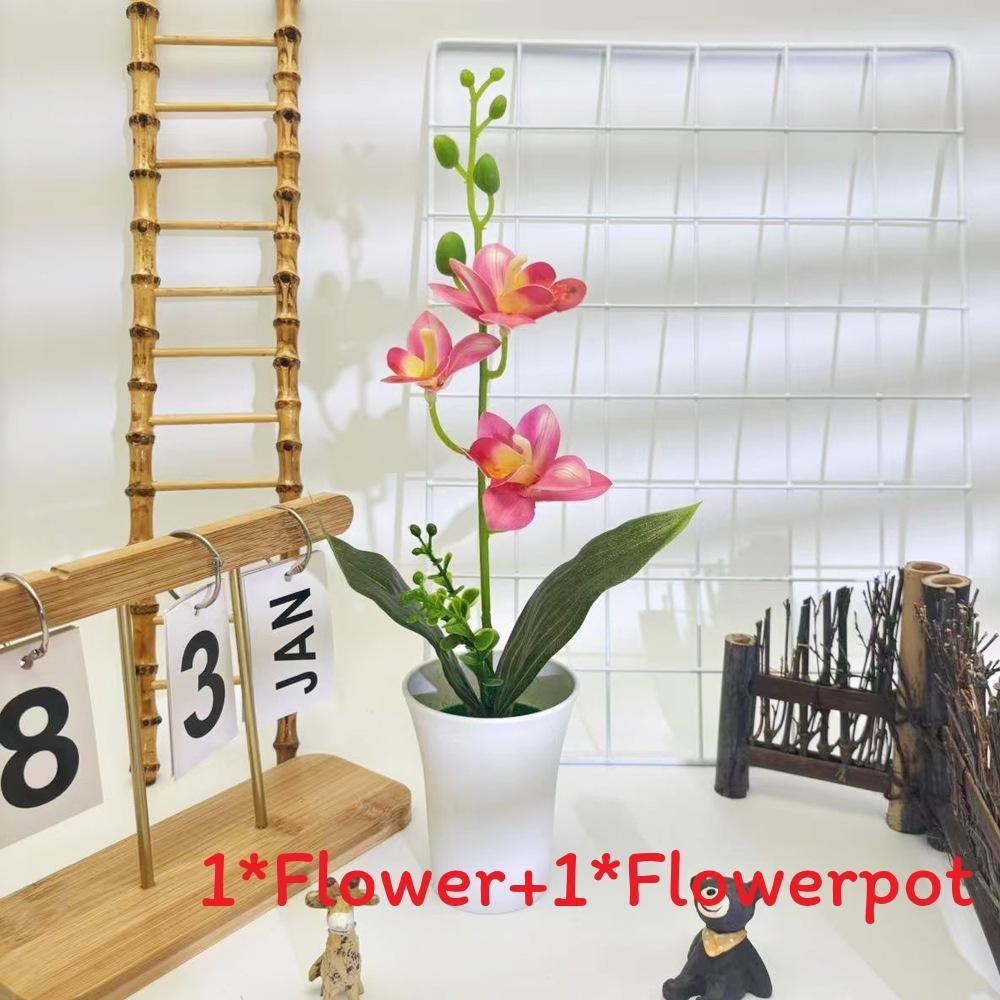 Orchid Artificial Plant For Wedding Decor With Realistic Design For Photography And Home Display