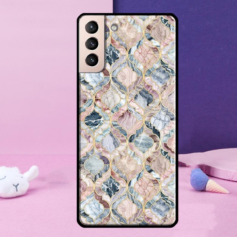 Moroccan Tile Phone Case For Samsung Galaxy S25 Ultra S24 Ultra S9 S10 S20 S21 S22 Plus S23 S24 FE Cover