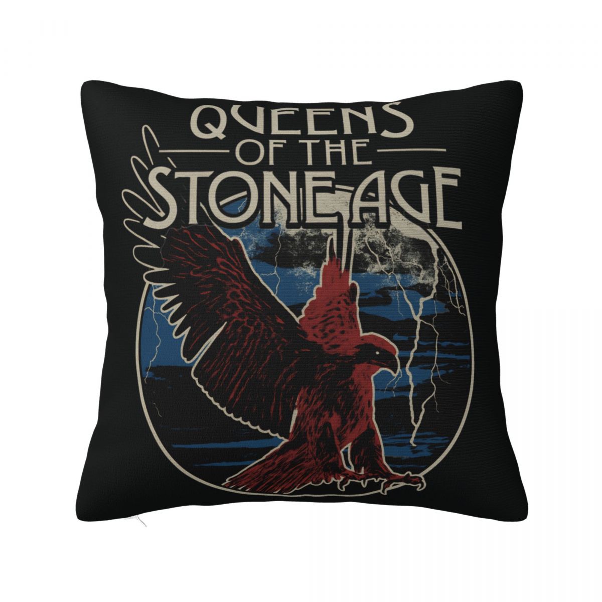 

Queens Of The Stone Age Music Band Pillow Cover Rock Music Pillow Case Square Cushion Cover Pillowcases For Sofa Home Decoration 12x12Inch
