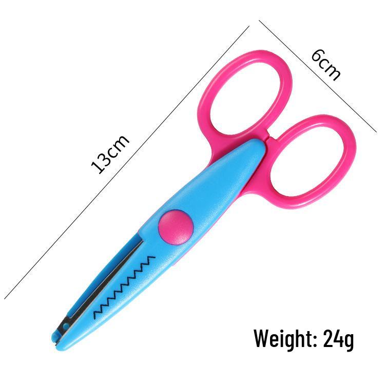 Children's Safety Scalloped Craft Scissors for DIY Scrapbooking and Art, Ages 3-6