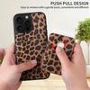 2 In 1 Strong Magnetic For iPhone 17 Pro 16 15 14 Pro Max Magsafe Card Holder Wallet Leather Case Leopard Saffiano Carbon Fiber